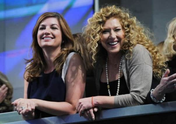 Karen Brady and Kelly Hoppen at the London Stock Exchange to mark last year's International Women's Day