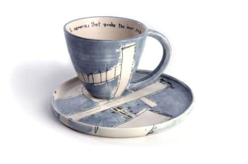 Teacup and saucer by Michelle Freemantle.