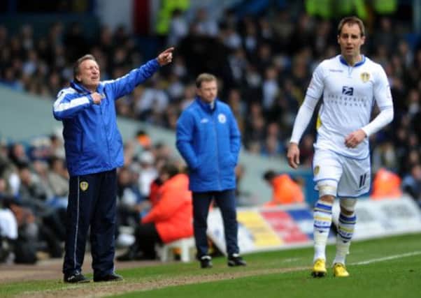 Neil Warnock alongside Huddersfield Town manager Mark Robbins at the weekend