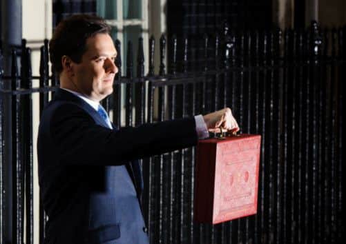 George Osborne outside 11 Downing Street . Below: His Twitter feed this morning