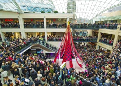 The packed Trinity Leeds centre this morning