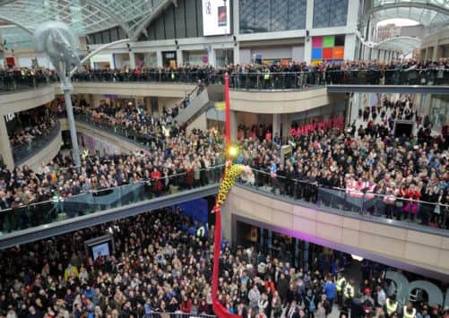Crowds gather for the opening of the Trinity Shopping Centre, Leeds. Picture by Simon Hulme
