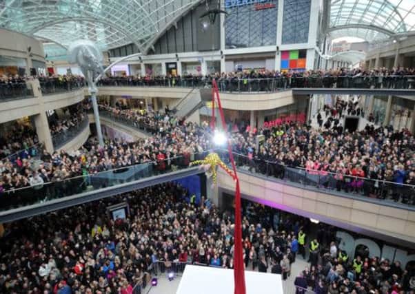 Crowds gather for the opening of the Trinity Shopping Centre, Leeds. Picture by Simon Hulme