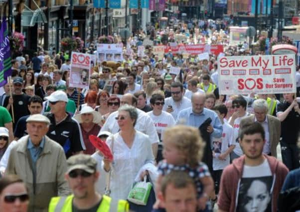 A march through Leeds City Centre last summer in support of the Leeds General Infirmary Children's Heart Unit.