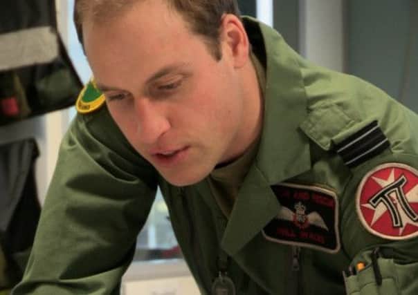 The Duke of Cambridge or Flight Lieutenant Wales as he is known in the Air Force during the filming of BBC documentary, Helicopter Rescue