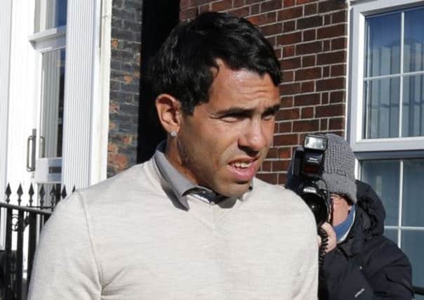 Carlos Tevez arrives at Macclesfield Magistrates' Court