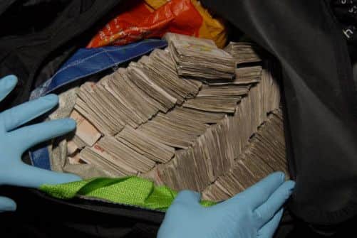 The stash of banknotes