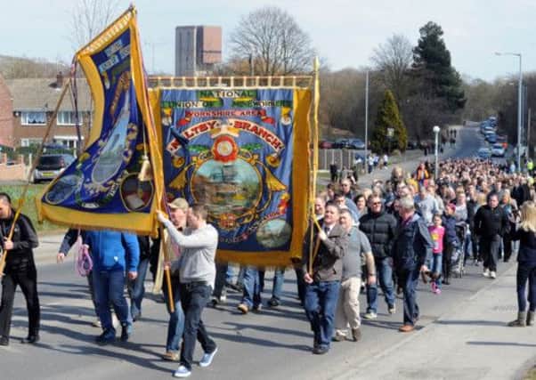 Maltby miners march on Saturday