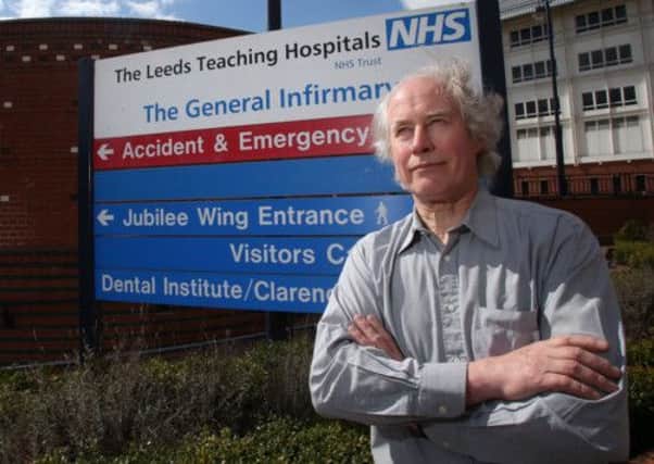 John Illingworth, chairman of the Joint Health and Overview Scrutiny Committee outside Leeds General Infirmary