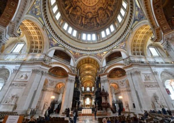 The altar inside St Paul's Cathedral, London, ahead of the funeral of Baroness Thatcher.