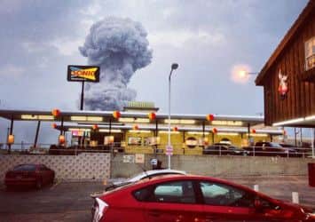 The scene near a fertilizer plant that exploded earlier in West, Texas, early Thursday morning.