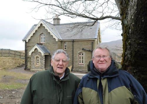 Graham Dalton (left) and Jon Blythe outside the stationmaster's house