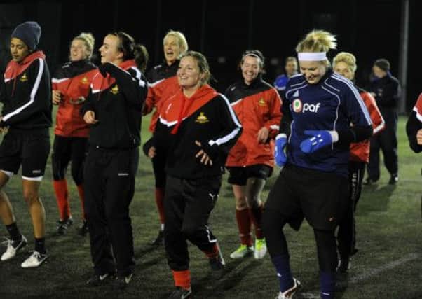 Doncaster Rovers Belles training at Balby Carr Academy of Sport. (Picture: Bruce Rollinson)