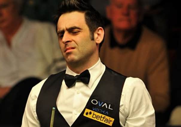 Ronnie O'Sullivan reacts during his first round match against Marcus Campbell during the Betfair World Championships at the Crucible, Sheffield. (Picture: Simon Cooper/PA Wire).
