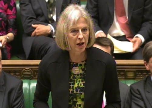 Home Secretary Theresa May in the House of Commons