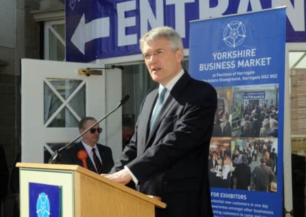 Andrew Jones MP opens the Yorkshire Business Market