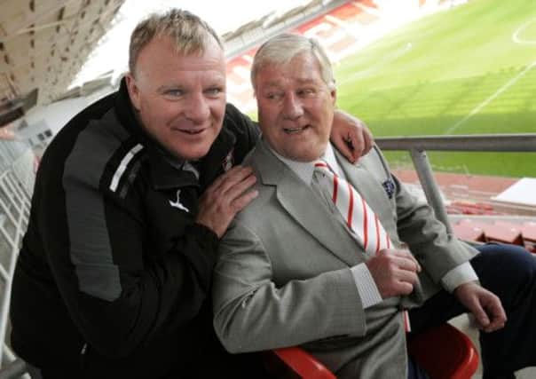 Steve Evans with his Chairman Tony Stewart