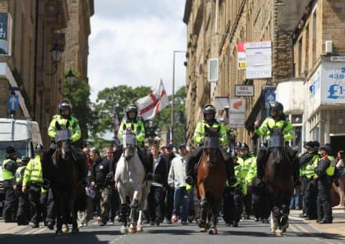 The English Defence League march through Dewsbury last June. Picture: Ross Parry Agency
