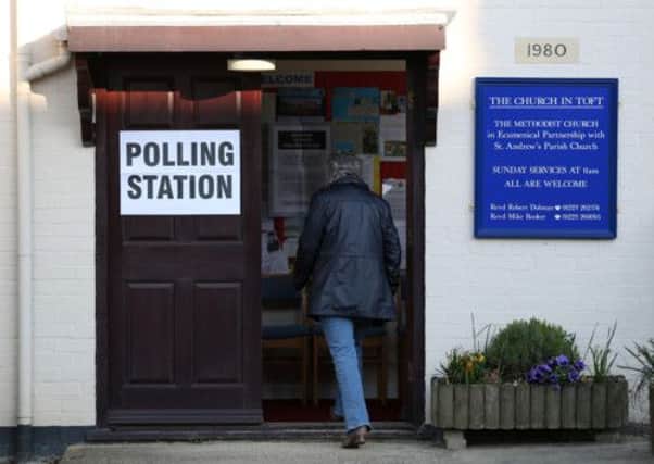 Voters go to the polls in local elections.