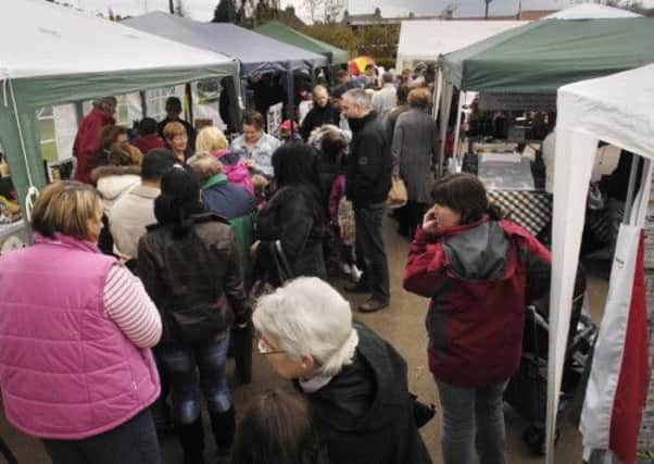 Crowds at the Plot to Plate event at Boroughbridge