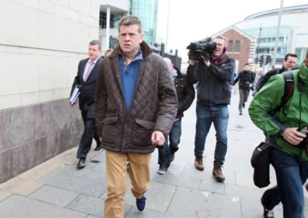 Brian Shivers walks free from Belfast Crown Court.
