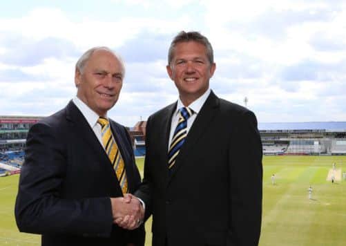 Yorkshire's Executive Chairman Colin Graves and Yorkshire's New Chief Executive Mark Arthur.