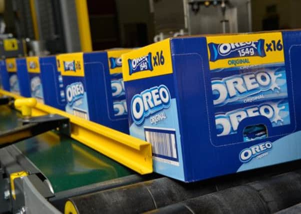 Oreo biscuits roll off the Sheffield production line. Picture by Adam Fradgley