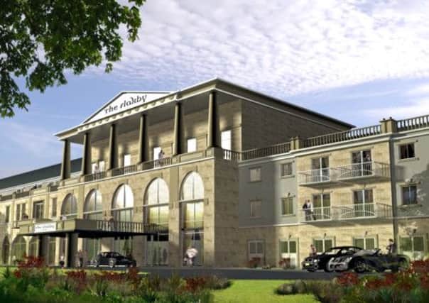 Artists's impression of the Flaxby Park hotel development. Below: The current clubhouse