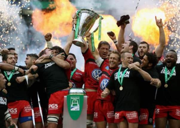 Toulon celebrate beating Clermont Auvergne