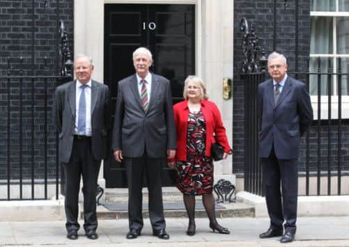From left: Geoffrey Vero, Bob Willard, Dillis Miles and Ed Costello, part of a group of more than 30 local Conservative Party members calling on David Cameron to abandon attempts to redefine marriage