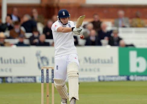 England's Johnny Bairstow bats during the first test at Lord's