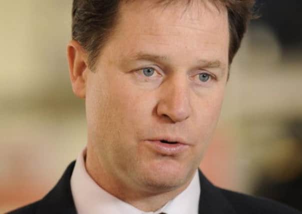 Deputy prime minister Nick Clegg