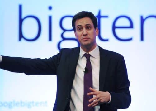 Labour leader Ed Miliband speaks to an audience of internet experts at Google's 'Big Tent' event