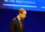 The Duke of Cambridge addresses the UEFA Congress meeting on the eve of the Champions League Final at Wembley