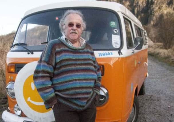 Caption Mike Harding with his VW Camper Van