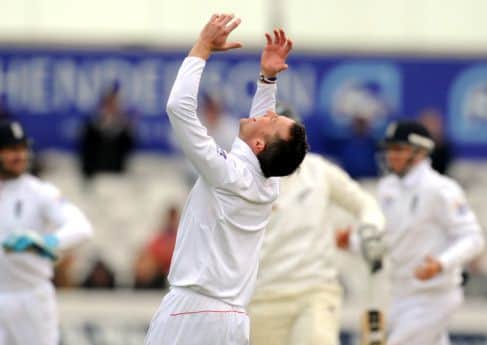 England's Graeme Swann celebrates the wicket of New Zealand's Ross Taylor