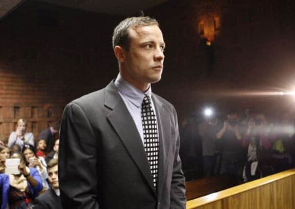 Oscar Pistorius in the magistrates court in Pretoria, South Africa