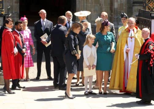 The Queen attends a service at Westminster Abbey