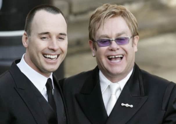 Elton John and his partner David Furnish
