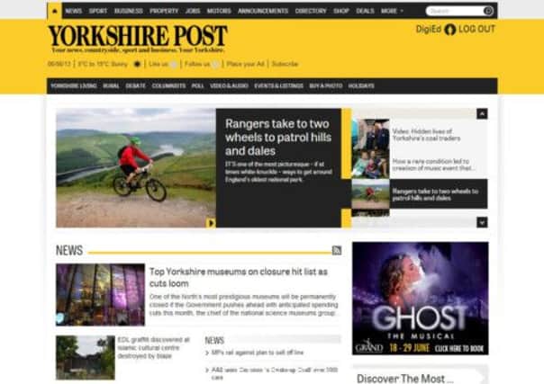 The new-look Yorkshire Post website