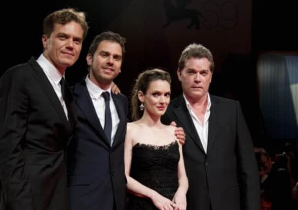From right, actors Ray Liotta, Winona Ryder, director Ariel Vromen and actor Michael Shannon