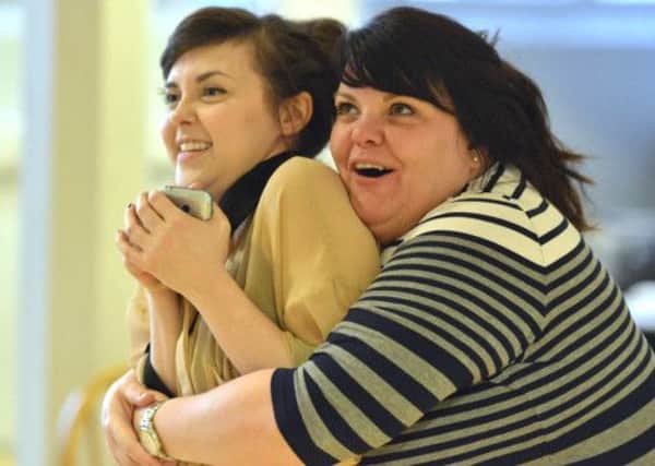Evelyn Hoskins and Rachel Lumberg in This Is My Family and below, Tim Firth during rehearsals.