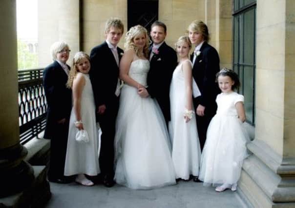 Zoe Ward pictured on her wedding day with her family. Picture: Sara Appleyard LBIPP