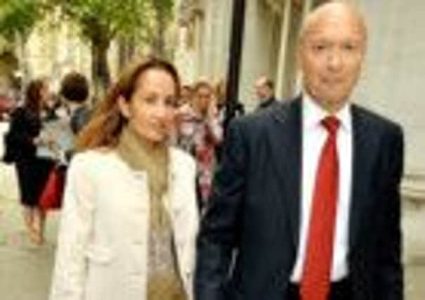 Yasmin Prest leaves the Supreme Court of the United Kingdom with her lawyer after winning a £17.5million divorce case