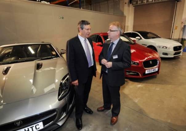 Rob Johnson (right) from Land Rover Jaguar, and Simon Spencer, Plant Manager for BorgWarner