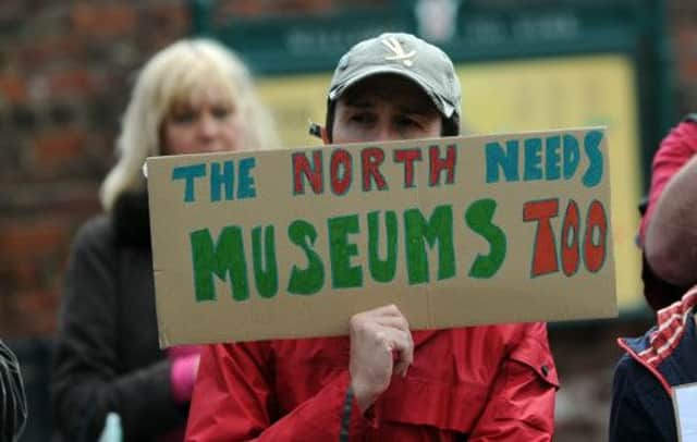A rally in support of the National Railway Museum, York. Picture by Gerard Binks