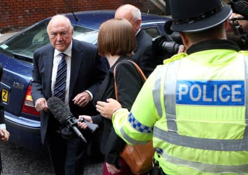 Veteran BBC broadcaster Stuart Hall arrives at Preston Crown Court