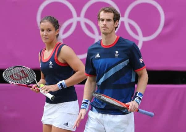 Great Britain's Andy Murray and Laura Robson