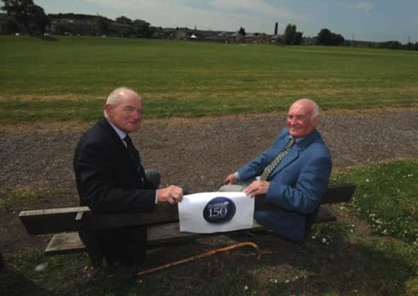 Ken Shaw (right) and Geoff Wood Supporters of Yorkshire County Cricket club, at Saville Town, Dewsbury