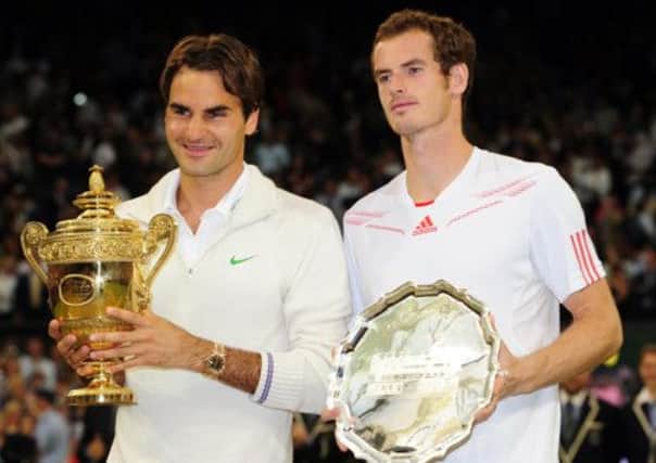 Switzerland's Roger Federer (left) and Great Britain's Andy Murray